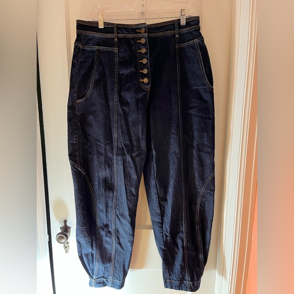 Ulla Johnson High Rise Dark Indigo Jeans - Picture 1 of 5